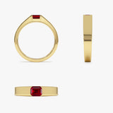 14k Emerald Cut Ruby Solitaire Ring Ferkos Fine Jewelry