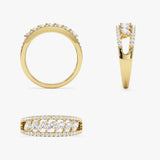 14k Diamond Band with Marquise Center Ferkos Fine Jewelry