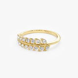 14k Leaf Inspired Diamond Wrap Ring Ferkos Fine Jewelry