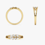 14k Diamond Leaf Style Marquise Ring Ferkos Fine Jewelry