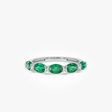 14k Classic Emerald Five Stone Ring Ferkos Fine Jewelry