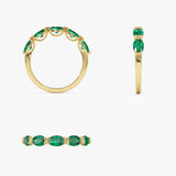 14k Classic Emerald Five Stone Ring Ferkos Fine Jewelry
