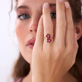 14k Ruby Flower Diamond Accent Ring Ferkos Fine Jewelry