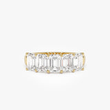 2.65 ctw 14k Prong Setting Five Stone Emerald Cut Lab Grown Diamond Anniversary Ring - Lucia 14k Gold Ferkos Fine Jewelry