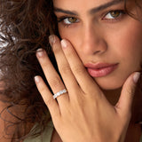 2.65 ctw 14k Prong Setting Five Stone Cushion Cut Lab Grown Diamond Anniversary Ring - Tonia Ferkos Fine Jewelry