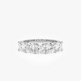 2.65 ctw 14k Prong Setting Five Stone Cushion Cut Lab Grown Diamond Anniversary Ring - Tonia 14k White Gold Ferkos Fine Jewelry