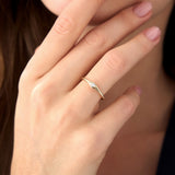 14k Gold Marquise Diamond Stacking Ring Ferkos Fine Jewelry