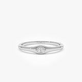14k Gold Marquise Diamond Stacking Ring Ferkos Fine Jewelry