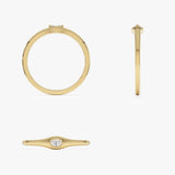 14k Gold Marquise Diamond Stacking Ring Ferkos Fine Jewelry