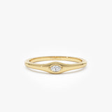 14k Gold Marquise Diamond Stacking Ring 14k Gold Ferkos Fine Jewelry