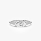 14k Diamond Signet Ring with Mixed Cuts Ferkos Fine Jewelry
