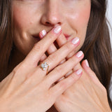 1.5 Ctw 14k Lab Grown Diamond Pear Shape Bypass Unique Engagement Ring - Irene Ferkos Fine Jewelry