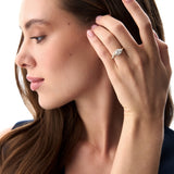 1.55 Ctw 14k Lab Grown Marqusie Shaped Curved Pavé Band Enagement Ring - Livia Ferkos Fine Jewelry
