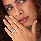 14k Gold Multi Row Baguette Diamond Statement Ring Ferkos Fine Jewelry