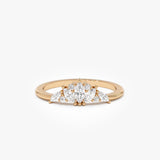 14K Dainty Marquise Diamond Stacking Ring 14k Rose Gold Ferkos Fine Jewelry