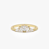 14K Dainty Marquise Diamond Stacking Ring 14k Gold Ferkos Fine Jewelry