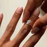 1.50 Ctw 14k Marquise Shaped Lab Grown Diamond Bypass Setting Engagement Ring – Leda Ferkos Fine Jewelry