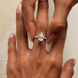 2.45 Ctw 14k Pear Shaped Lab Grown Diamond Pavé Setting with Hidden Halo - Valentina Ferkos Fine Jewelry