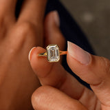 2.00 Ctw 14k Emerald Cut Lab Grown Diamond Ring Bezel Solitaire Setting - Novara Ferkos Fine Jewelry