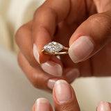 1.50 Ctw 14k Marquise Shape West-East Set Lab Grown Diamond Solitaire Ring - Veyra Ferkos Fine Jewelry