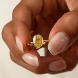 2.00 Ctw 14k Fancy Yellow Oval Lab Grown Diamond Engagement Ring - Marivine Ferkos Fine Jewelry