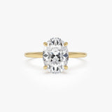 2 Ctw 14k Oval Lab Grown Diamond Engagement Ring with Hidden Halo – Maribel 14k Gold Ferkos Fine Jewelry