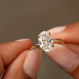 2 Ctw 14k Oval Lab Grown Diamond Engagement Ring with Hidden Halo – Maribel Ferkos Fine Jewelry