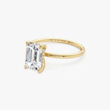 2.10 Ctw 14k Emerald Cut Lab Grown Diamond Hidden Halo Engagement Ring – Vivienne Ferkos Fine Jewelry