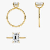 2.10 Ctw 14k Emerald Cut Lab Grown Diamond Hidden Halo Engagement Ring – Vivienne Ferkos Fine Jewelry