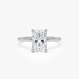 1.50 Ctw 14k Radiant Cut Lab Grown Diamond Hidden Halo Engagement Ring – Aurora Ferkos Fine Jewelry