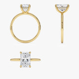 1.50 Ctw 14k Radiant Cut Lab Grown Diamond Hidden Halo Engagement Ring – Aurora Ferkos Fine Jewelry