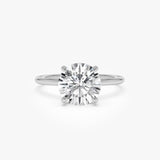 2.00 Ctw 14k Round Brilliant Lab Grown Diamond Engagement Ring with Hidden Halo – Rosalie Ferkos Fine Jewelry