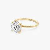 2.00 Ctw 14k Round Brilliant Lab Grown Diamond Engagement Ring with Hidden Halo – Rosalie Ferkos Fine Jewelry