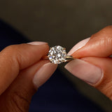 2.00 Ctw 14k Round Brilliant Lab Grown Diamond Engagement Ring with Hidden Halo – Rosalie Ferkos Fine Jewelry