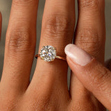 2.00 Ctw 14k Round Brilliant Lab Grown Diamond Engagement Ring with Hidden Halo – Rosalie Ferkos Fine Jewelry