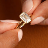 2.00 Ct 14k Emerald Cut Lab Grown Bezel Setting Diamond Engagement Ring – Naomi Ferkos Fine Jewelry