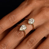 2.00 Ct Pear Shape Lab Grown Bezel Setting Diamond Engagement Ring - Marina Ferkos Fine Jewelry