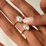 2.00 Ct Pear Shape Lab Grown Bezel Setting Diamond Engagement Ring - Marina Ferkos Fine Jewelry
