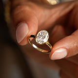 2.00 ctw 14k Oval Shaped Minimalist Bezel Setting Lab Grown Diamond Engagement Ring – Marcella Ferkos Fine Jewelry