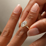 2.00 ctw 14k Oval Shaped Minimalist Bezel Setting Lab Grown Diamond Engagement Ring – Marcella Ferkos Fine Jewelry