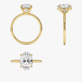 2.00 Ctw 14k Oval Shaped Prong Setting Lab Grown Diamond Engagement Ring – Odessa Ferkos Fine Jewelry