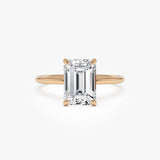 2.00 Ctw 14k Emerald Cut Prong Setting Lab Grown Diamond Engagement Ring – Marcelline Ferkos Fine Jewelry