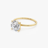 2.00 Ctw 14k Round Brilliant Prong Setting Lab Grown Diamond Engagement Ring – Rosalind Ferkos Fine Jewelry