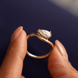 2.00 Ctw 14k Pear Shaped Lab Grown Diamond Stacked Rings - Chloe Ferkos Fine Jewelry