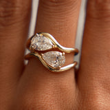 2.00 Ctw 14k Pear Shaped Lab Grown Diamond Stacked Rings - Chloe Ferkos Fine Jewelry