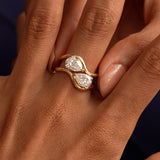 2.00 Ctw 14k Pear Shaped Lab Grown Diamond Stacked Rings - Chloe Ferkos Fine Jewelry