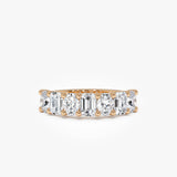 1.85 Ctw 14k Lab Grown Mixed Emerald & Oval Cut Anniversary Band - Zita Ferkos Fine Jewelry