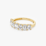 1.85 Ctw 14k Lab Grown Mixed Emerald & Oval Cut Anniversary Band - Zita Ferkos Fine Jewelry
