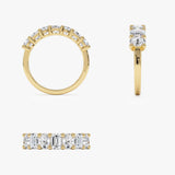 1.85 Ctw 14k Lab Grown Mixed Emerald & Oval Cut Anniversary Band - Zita Ferkos Fine Jewelry