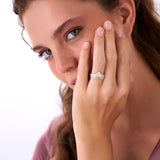 14k Baguette and Round Diamond Chevron Statement Ring Ferkos Fine Jewelry